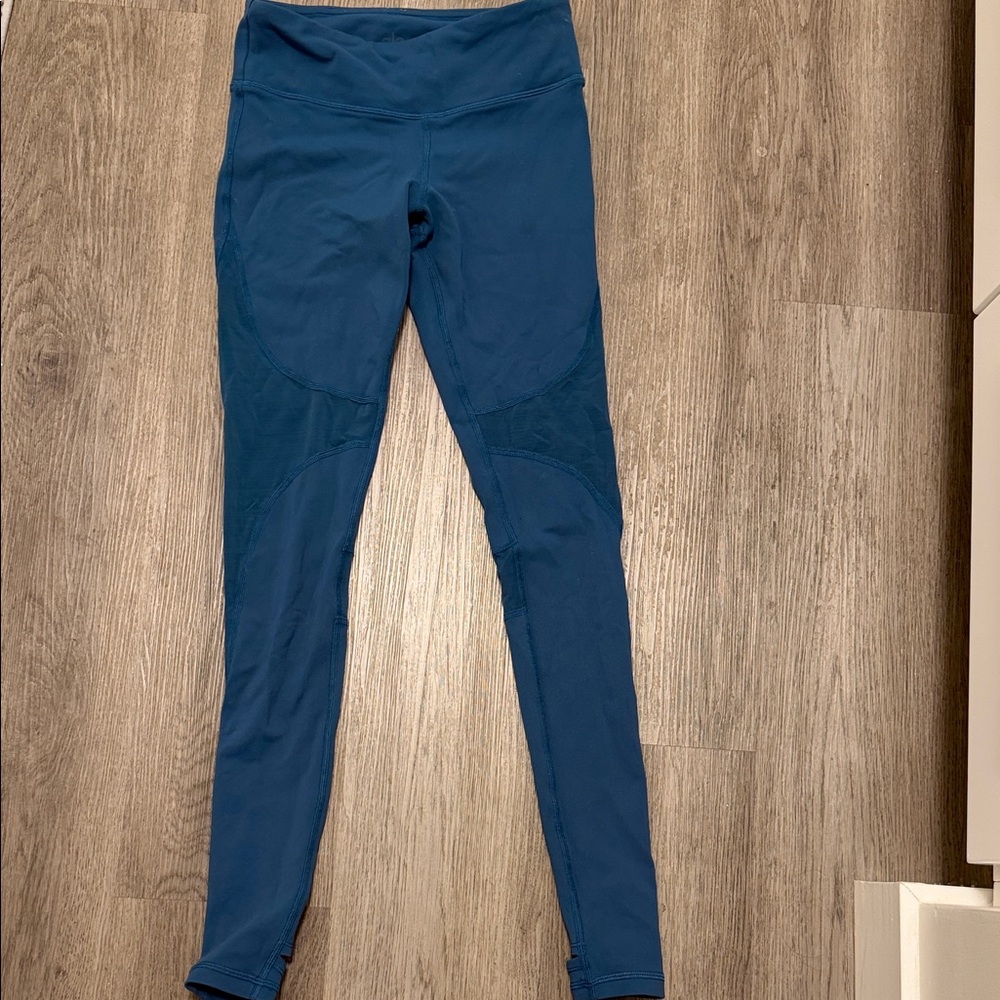 ALO Teal High-Waist mesh Leggings